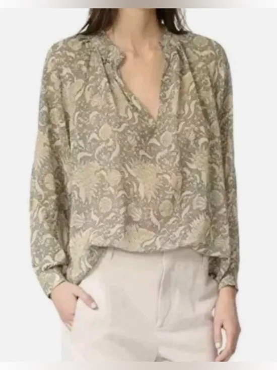 Vince Tops - VINCE 100% Silk Floral Baroque Blouse – Size S